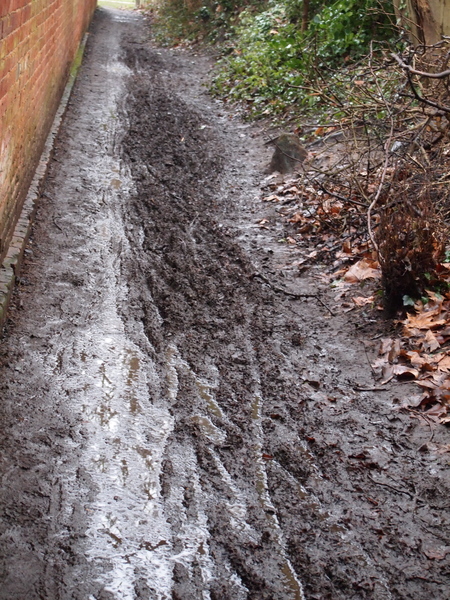 The photo for Bad path surface in Cut Throat Alley, Ham.