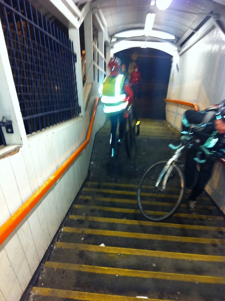 The photo for Mortlake Station footbridge.